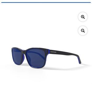 Calvin Klein Men's Black and Blue Sunglasses